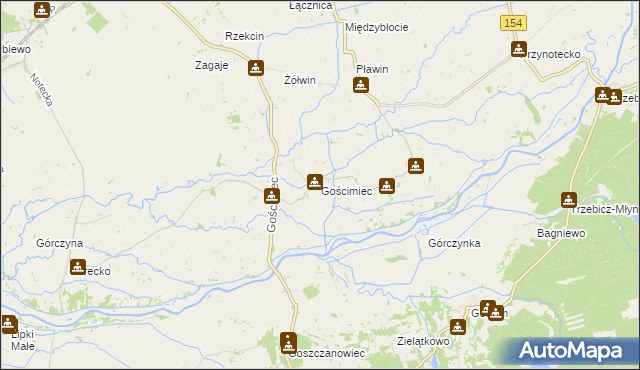 mapa Gościmiec, Gościmiec na mapie Targeo