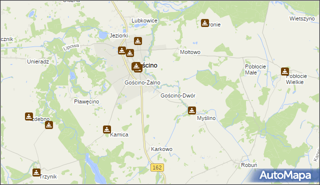 mapa Gościno-Dwór, Gościno-Dwór na mapie Targeo