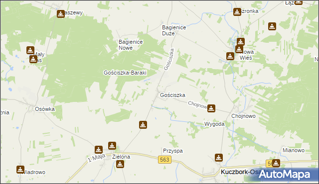 mapa Gościszka, Gościszka na mapie Targeo