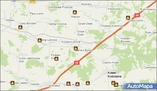 mapa Gosie Małe, Gosie Małe na mapie Targeo