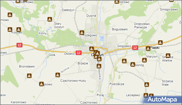 mapa Gostyń, Gostyń na mapie Targeo