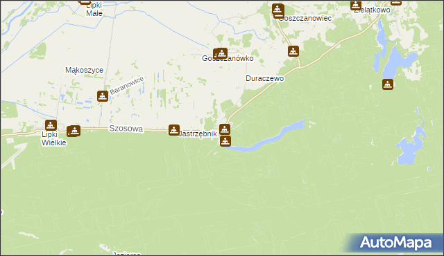 mapa Goszczanowo, Goszczanowo na mapie Targeo