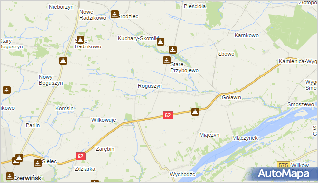 mapa Goworowo gmina Czerwińsk nad Wisłą, Goworowo gmina Czerwińsk nad Wisłą na mapie Targeo