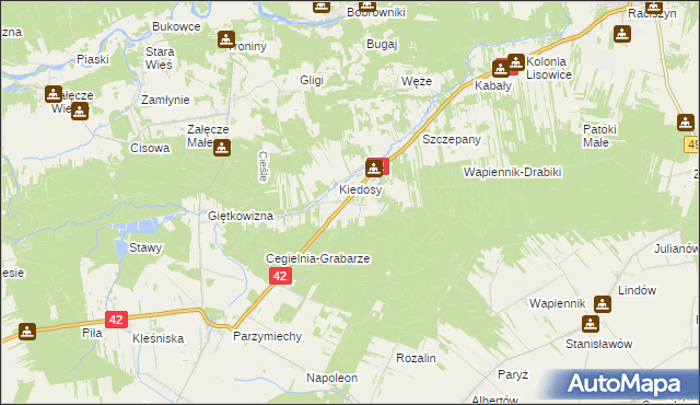 mapa Grabarze, Grabarze na mapie Targeo