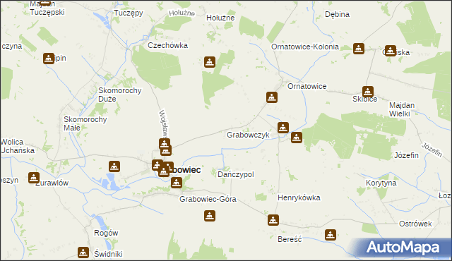 mapa Grabowczyk, Grabowczyk na mapie Targeo