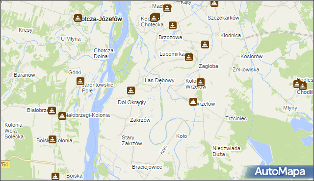 mapa Grabowiec gmina Łaziska, Grabowiec gmina Łaziska na mapie Targeo