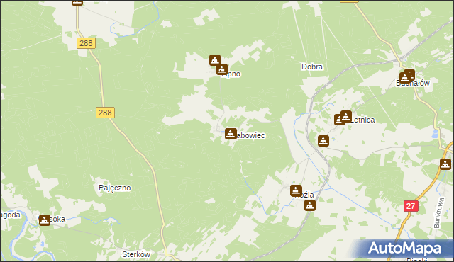 mapa Grabowiec gmina Świdnica, Grabowiec gmina Świdnica na mapie Targeo