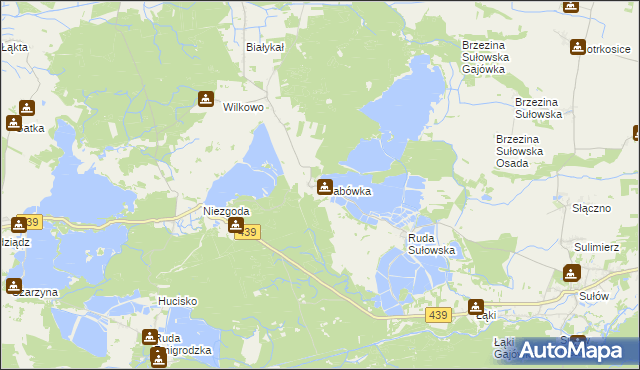 mapa Grabówka gmina Milicz, Grabówka gmina Milicz na mapie Targeo