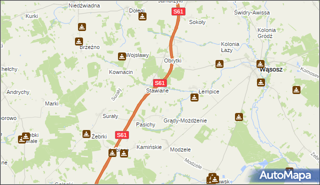 mapa Grądy-Michały, Grądy-Michały na mapie Targeo