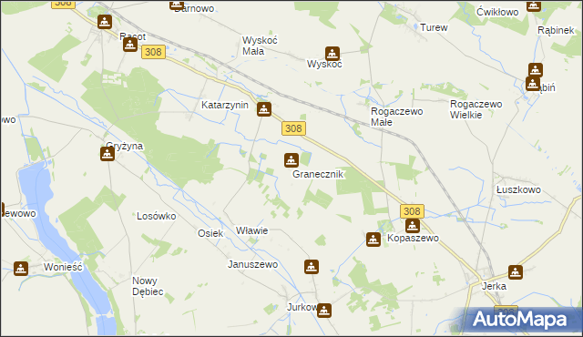 mapa Granecznik, Granecznik na mapie Targeo