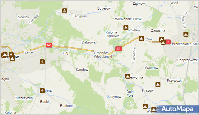 mapa Grochów Szlachecki, Grochów Szlachecki na mapie Targeo