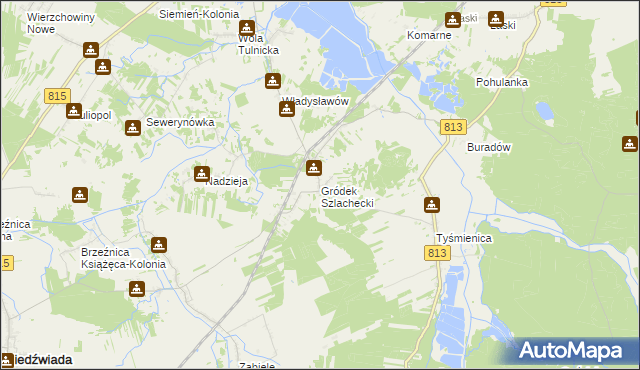 mapa Gródek Szlachecki, Gródek Szlachecki na mapie Targeo