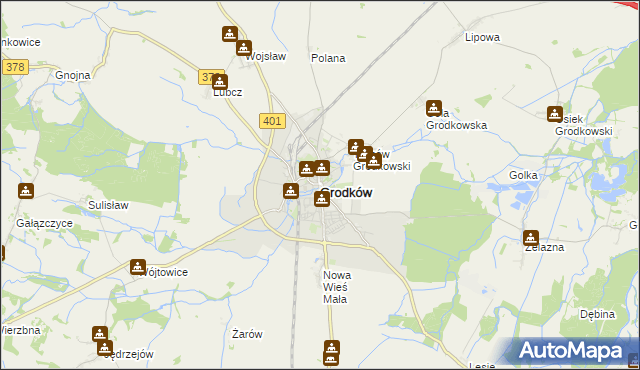 mapa Grodków powiat brzeski, Grodków powiat brzeski na mapie Targeo