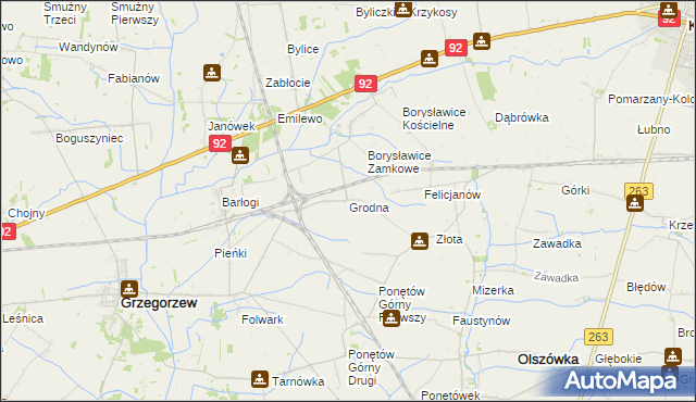 mapa Grodna, Grodna na mapie Targeo