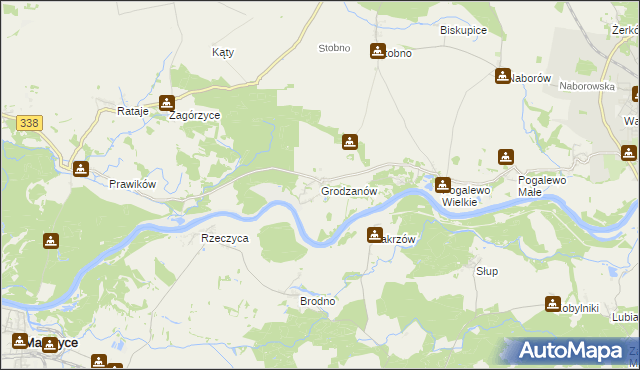 mapa Grodzanów, Grodzanów na mapie Targeo