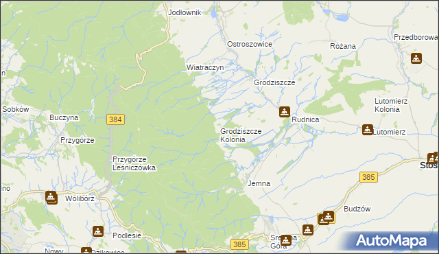 mapa Grodziszcze Kolonia, Grodziszcze Kolonia na mapie Targeo