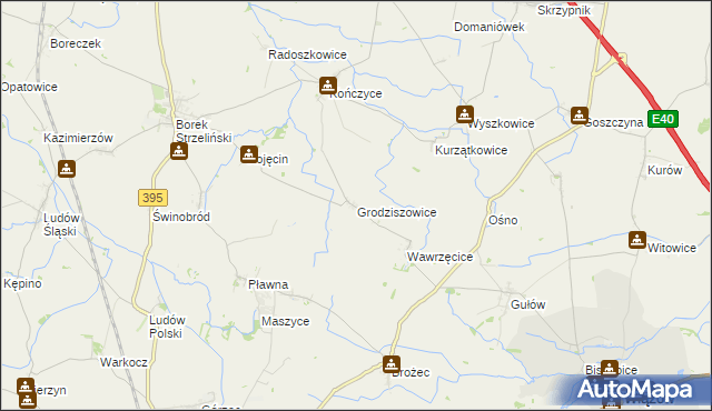 mapa Grodziszowice, Grodziszowice na mapie Targeo