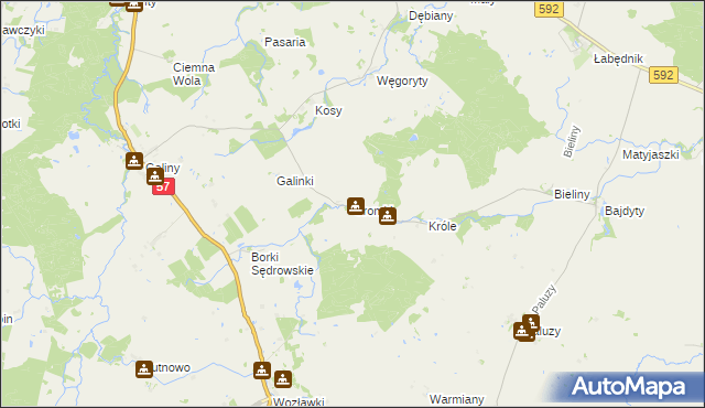 mapa Gromki, Gromki na mapie Targeo