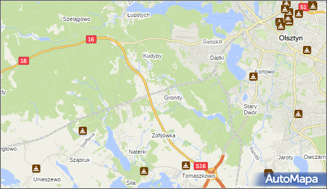 mapa Gronity, Gronity na mapie Targeo