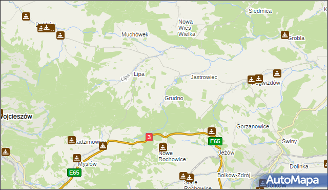 mapa Grudno, Grudno na mapie Targeo