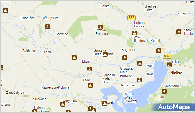 mapa Gruszka Duża, Gruszka Duża na mapie Targeo