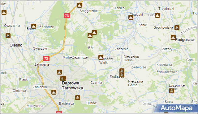 mapa Gruszów Wielki, Gruszów Wielki na mapie Targeo