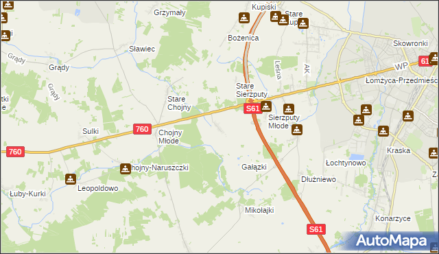 mapa Grzymały Szczepankowskie, Grzymały Szczepankowskie na mapie Targeo