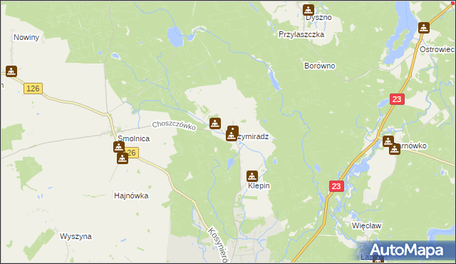 mapa Grzymiradz, Grzymiradz na mapie Targeo