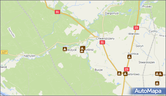 mapa Gudzisz, Gudzisz na mapie Targeo