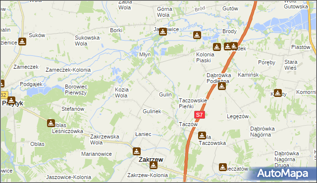 mapa Gulin, Gulin na mapie Targeo