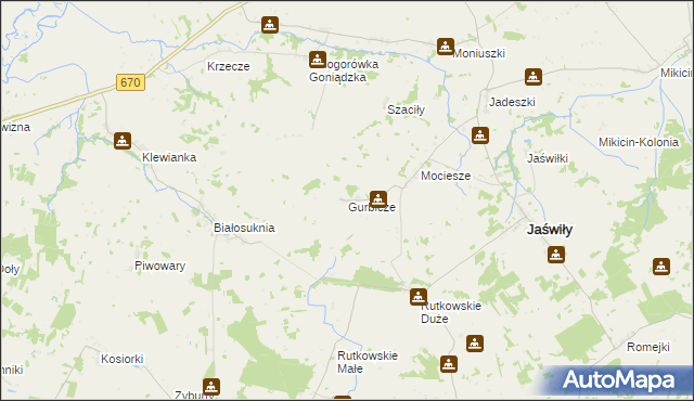 mapa Gurbicze, Gurbicze na mapie Targeo