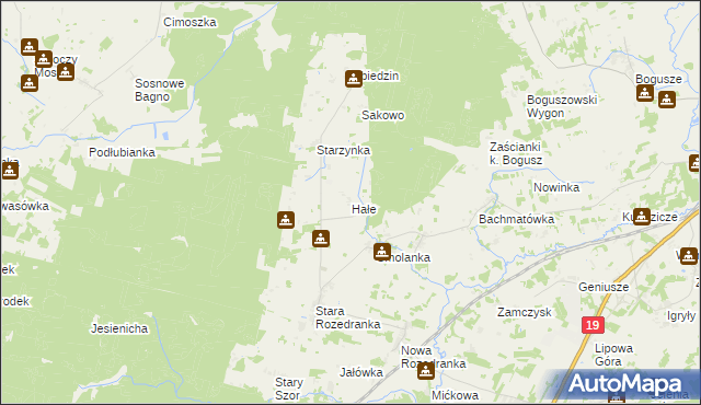 mapa Hałe, Hałe na mapie Targeo