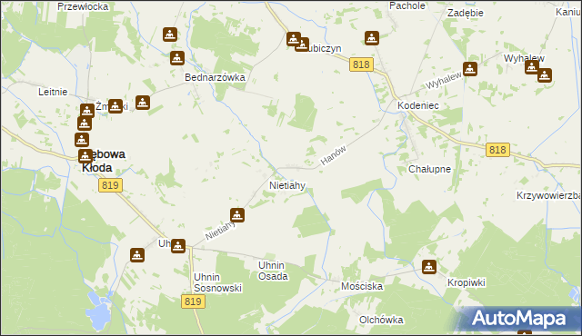 mapa Hanów, Hanów na mapie Targeo