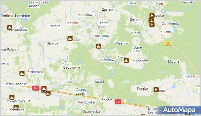 mapa Helenów gmina Pionki, Helenów gmina Pionki na mapie Targeo