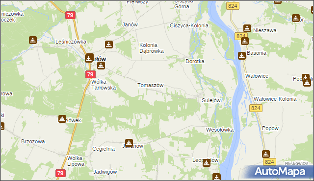 mapa Hermanów gmina Tarłów, Hermanów gmina Tarłów na mapie Targeo