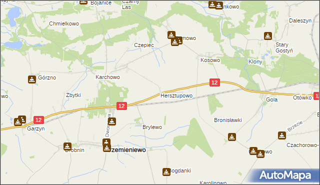 mapa Hersztupowo, Hersztupowo na mapie Targeo