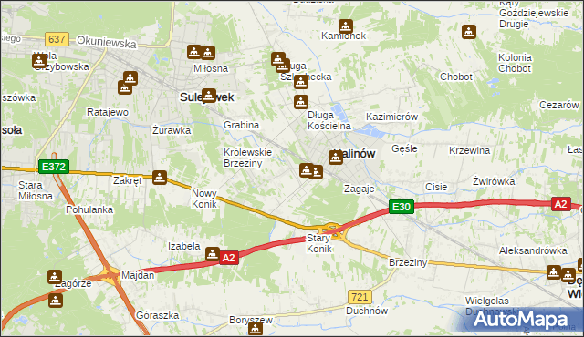 mapa Hipolitów gmina Halinów, Hipolitów gmina Halinów na mapie Targeo