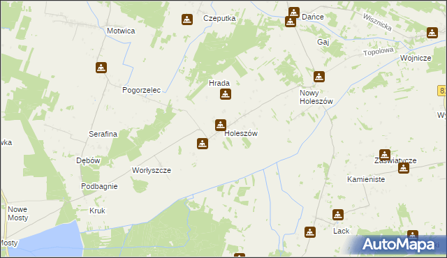 mapa Holeszów, Holeszów na mapie Targeo