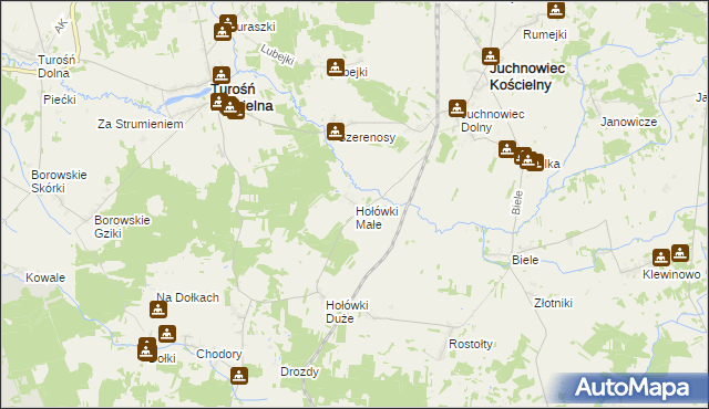 mapa Hołówki Małe, Hołówki Małe na mapie Targeo