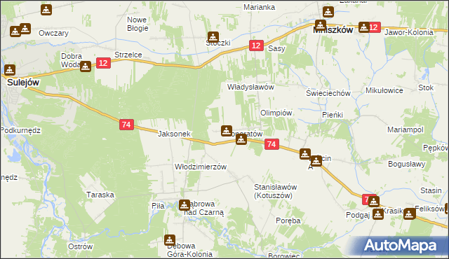 mapa Honoratów, Honoratów na mapie Targeo