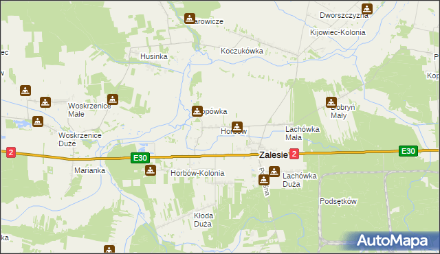 mapa Horbów, Horbów na mapie Targeo