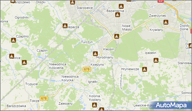 mapa Horodniany, Horodniany na mapie Targeo