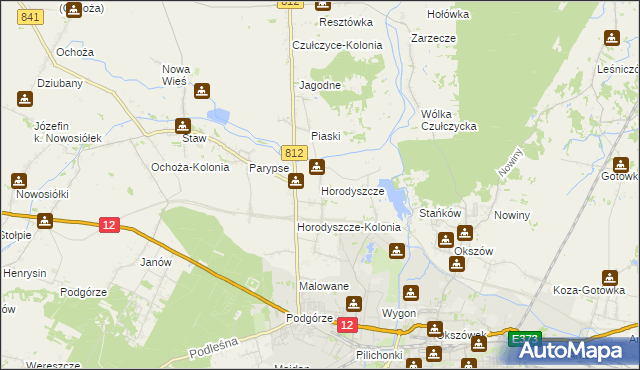 mapa Horodyszcze gmina Chełm, Horodyszcze gmina Chełm na mapie Targeo