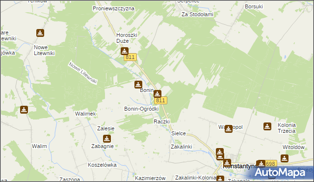 mapa Horoszki Małe, Horoszki Małe na mapie Targeo