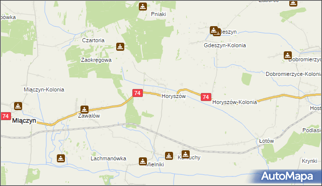 mapa Horyszów, Horyszów na mapie Targeo