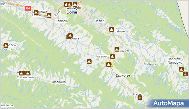 mapa Hoszowczyk, Hoszowczyk na mapie Targeo