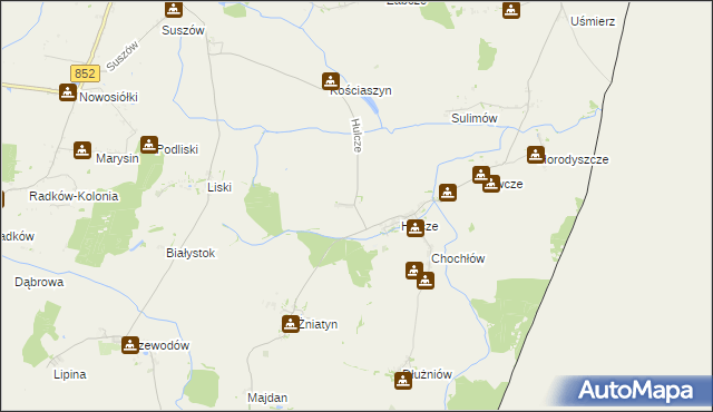 mapa Hulcze Osada, Hulcze Osada na mapie Targeo