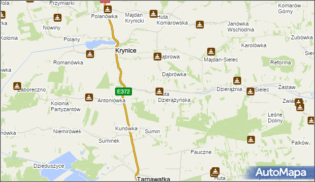 mapa Huta Dzierążyńska, Huta Dzierążyńska na mapie Targeo