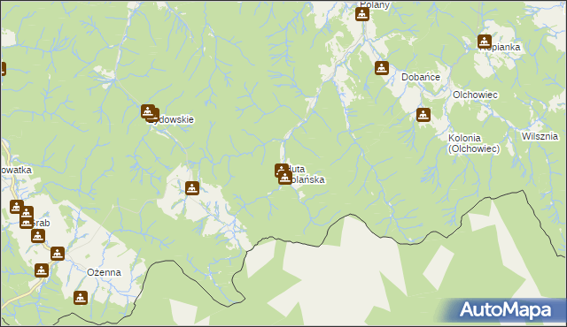 mapa Huta Polańska, Huta Polańska na mapie Targeo