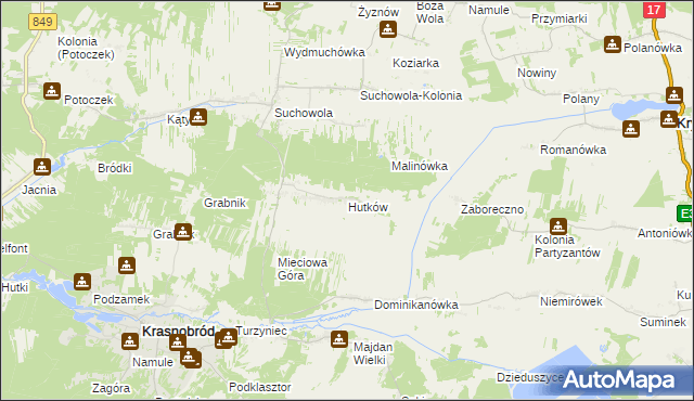 mapa Hutków, Hutków na mapie Targeo